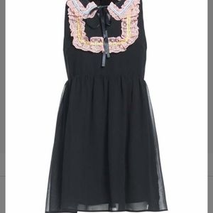 NWT Re:Named Black Lace Empire Waist Dress